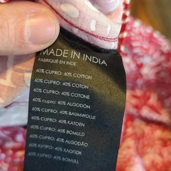 CLUB Monaco Women Beachy Tropical Print Wide Leg Belted Pull-On Pants - Picture 10 of 11